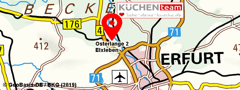 Küchenstudio Bornmann Erfurt Thüringen Anfahrtsplan